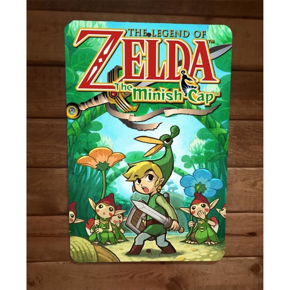 The Legend of Minish Zelda Cap 8x12 Metal Wall Sign Video Game Poster